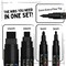 5-Piece Acrylic Black Paint Pen Set Fine Tip Thin Point and Jumbo Pens (1mm, 3mm, 6mm, 10mm, 15mm) Black Paint Markers for Plastic, Canvas, Wood, Rock, Fabric, Tire, Metal, and Glass